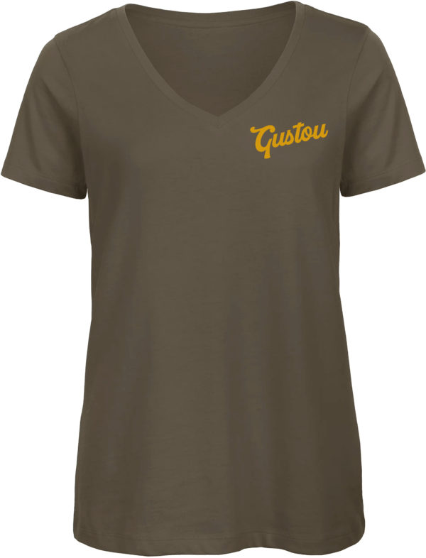 tshirt femme gustou kakhi